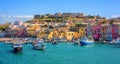 Port of Procida island in Gulf of Naples, Italy Royalty Free Stock Photo