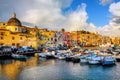 Port of Procida island, Naples, Italy Royalty Free Stock Photo