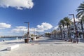 Port promenade in Ibiza, Spain.