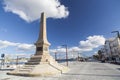 Port promenade,obelisk, monument, tribute to corsairs in Ibiza,