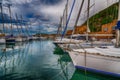 Port of Punta Ala in Tuscany on a cloudy summer day Royalty Free Stock Photo