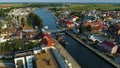 Port Quay In Darlowo Nabrzeze Portowe Aerial View Poland