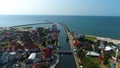 Port Quay In Darlowo Nabrzeze Portowe Aerial View Poland