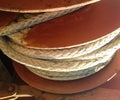 Port rope. Mooring . Rope for fastening ships and cargo