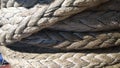 Port rope. Mooring rope. Rope for fastening ships and cargo