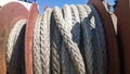 Port rope. Mooring rope. Rope for fastening ships and cargo