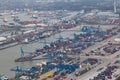 Port of Rotterdam with container terminal