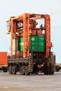 Port mobile container spreader