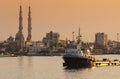 PORT SAID/EGYPT 02nd JANUARY 2007 - The Offshore Supply Ship OSA Viscount passing north in the Suez Canal Royalty Free Stock Photo