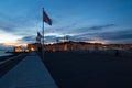 The port of Saint-Tropez, France photographed in the early morning