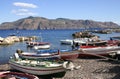 Port on Salina, Italy Royalty Free Stock Photo