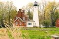 Port Sanilac Lighthouse, built in 1886 Royalty Free Stock Photo