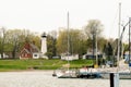 Port Sanilac Lighthouse, built in 1886 Royalty Free Stock Photo