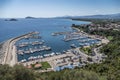 The port of Santa Maria Navarrese in Sardinia Royalty Free Stock Photo