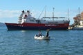 The port of Saranda, Albania