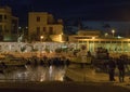 Port of Savelletri at night, southern Italy