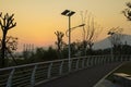 Yantian port in Shenzhen under sunset