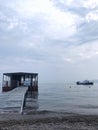 Port on the shore of Lake Baikal. Nice view of the water