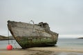 The Port Side of a Shipwrecked Boat Royalty Free Stock Photo