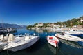 The port of the small fishing village Vathi at Methana in Peloponnese, Greece