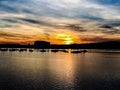 Port Solent sunset Royalty Free Stock Photo