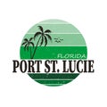 Port St. Luice city Florida travel destination. shirt logo