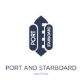 port and starboard icon. Trendy flat vector port and starboard i