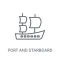 port and starboard icon. Trendy port and starboard logo concept