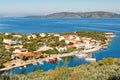 The port at Steni Vala of Alonissos, Greece Royalty Free Stock Photo