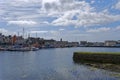 The Port of Stornoway on the Isle of Lewis in the Inner Hebrides on a sunny morning