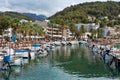 Port in the town of SÃÂ³ller Royalty Free Stock Photo