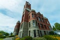 The Clock Tower on the Corner of the Jefferson County Courthouse, Port Townsend, Washington, USA Royalty Free Stock Photo