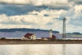 Point Wilson Lighthouse at Fort Worden Royalty Free Stock Photo