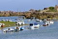 Port of TrÃÂ©gastel in France Royalty Free Stock Photo