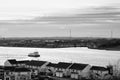 Port of Tyne view with ferry on River Tyne