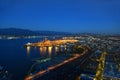 Port of Vancouver night view, BC, Canada Royalty Free Stock Photo