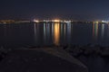 Port Varna at night Royalty Free Stock Photo