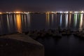 Port Varna at night Royalty Free Stock Photo