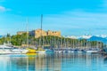 Port Vauban with Fort Carre in Antibes, France