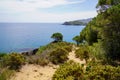 Port-Vendres in mediterranean coast in south french sea beach Pyrenees Orientales in Languedoc-Roussillon France Royalty Free Stock Photo