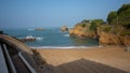 `Port Vieux` old port beach, Biarritz, France Royalty Free Stock Photo