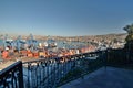 The port. View from ascensor Artilleria. Valparaiso. Chile