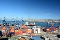 The port. View from ascensor Artilleria. Valparaiso. Chile