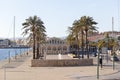 Port view, dock, moll de costa in Tarragona,Spain.