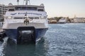 Port view, ferry line to Formentera, Ibiza, Spain.