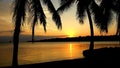 Sunset Scene on Port Vila Harbour in Vanuatu. Royalty Free Stock Photo