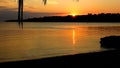 Sunset Scene on Port Vila Harbour in Vanuatu. Royalty Free Stock Photo