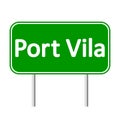 Port Vila road sign.