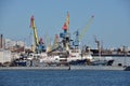 Port of Vladivostok Golden Horn Bay Floating dock Royalty Free Stock Photo