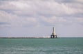 Port Washington Lighthouse in Wisconsin Royalty Free Stock Photo